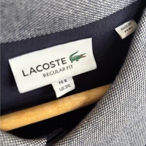 Lacoste Navy and Gray Polo Shirt